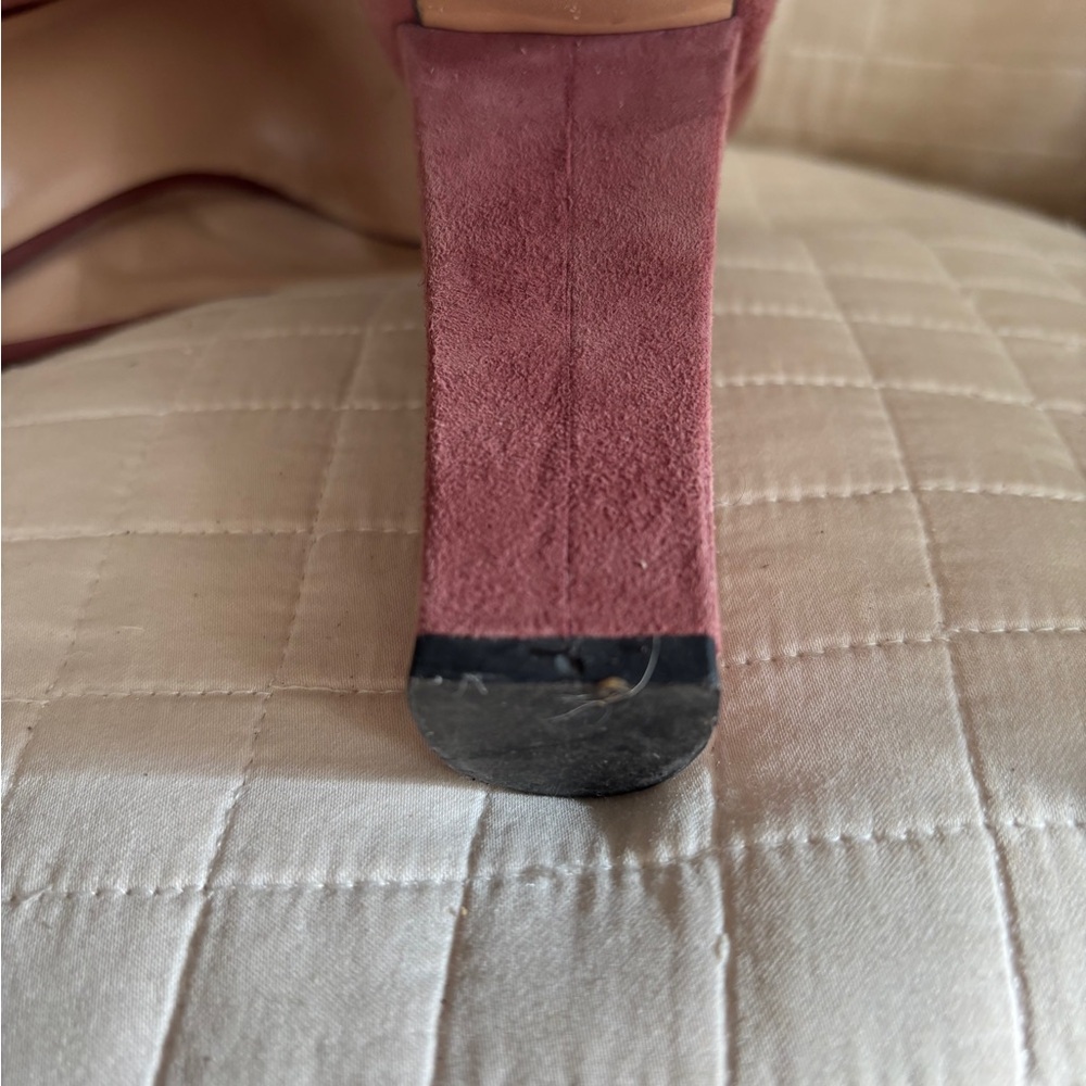 Furla Pink Suede Heels - Picture 9 of 10